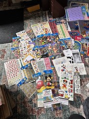 Mixed Lot of Stickers Tickets Guides . Stickopotamus, Disney, Paper Stuff Etc
