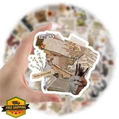 Flurendo 60pc Vintage Stickers Colourful-C1