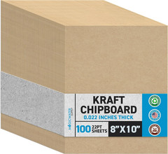 Magicwater Chipboard Sheet for DIY Projects – 8X10 Inch – 100 Pack – 22 Pt – Hea