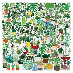 100pcs Cute Stickers, Leaf Stickers Pack, Plants leaf flower Stickers, 047