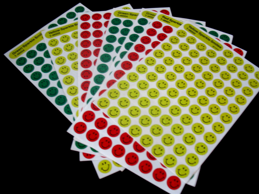 Trend Colorful Sparkle Smiles Sticker Sheets