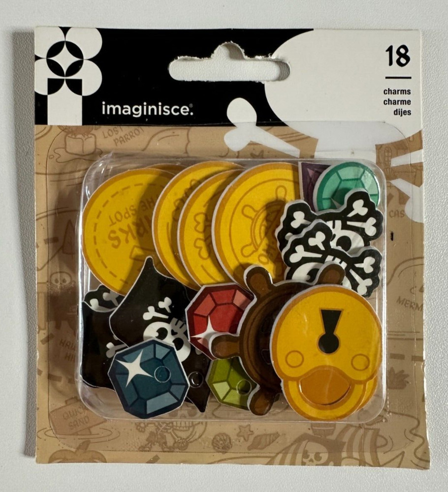 Imaginisce Foam Sticker Charms-Pirate Themed Birthday Coins-Read Description,