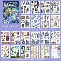 Dual Material Sticker Book – Alice in Wonderland