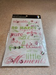 Imaginisce Gotta Buy Basics Collection~Say the Word Rub-Ons & Rhinestones