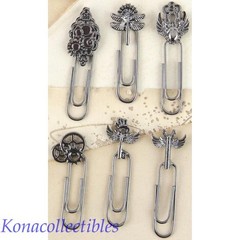Prima Marketing Decorative Paper Clips .75″ 6/Pkg STEAMPUNK