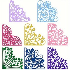8pcs Photo Scrapbook Corner Pieces Designs Metal Cutting Dies Die Cut
