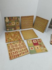 Lot Scrapbooking Supply Christmas Letters Numbers Cardstock Borders Tags Sticker