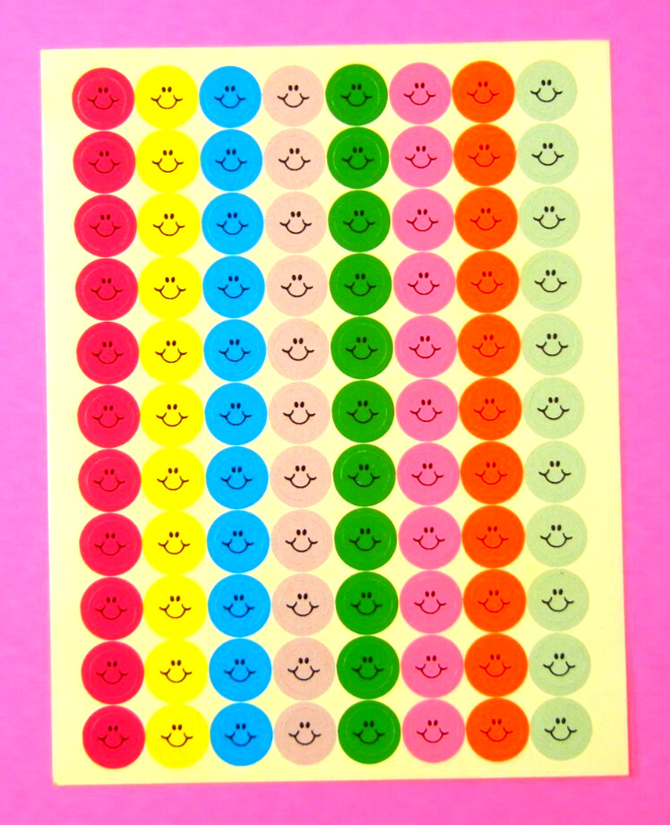 Vintage Colorful Faces Sticker Sheet Paper Magic Group