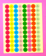 Vintage Colorful Faces Sticker Sheet Paper Magic Group