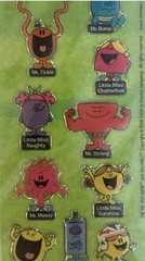 Lot of 2 Mr Men and Little Miss Stickers (2008) Scrapbooking, Cardmaking