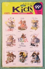 RARE Vintage Vera the Mouse Stickers ~ 4 Sheets ~ Complete Sealed Package