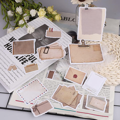Vintage Scrapbook Paper Stickers, 90 Pcs Antique Looking Aged Paper Classic Old