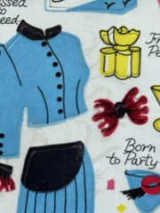 Vintage SANDYLION Outfit A Sophisticate Activity Stickers Sheet HTF