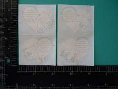 Vintage 1994 Mrs. Grossman’s Stickers WILD ROSE HEARTS (4) Mods 2″x1.75″