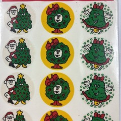 Eureka VTG Lot of Scratch & Sniff Scented Christmas Stickers Peppermint Pine