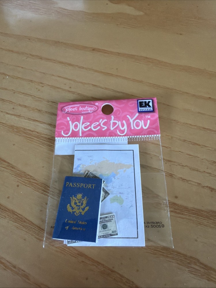 Jolee’s 3D Scrapbooking Stickers International Travel Vacation Passport Map NEW