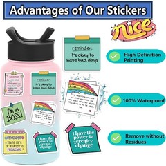 Inspirational Quote Stickers – 50PCS Vinyl Art Deco for Scrapbooking & Gifting