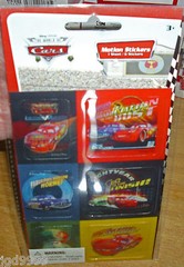 Sandylion Motion Stickers Disney CARS 1 Sheet 6 Pieces NIP Free Ship Over $15