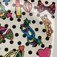 Vintage Lisa Frank Sticker Sheet Lipstick Sunglasses Heels Lips Polka Dots S125