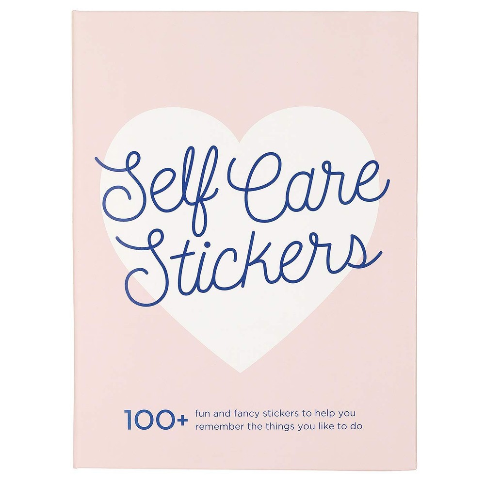 WORLD TRAVELER Self Care Sticker Book Folio Hardcover 5×7 Art Stickers