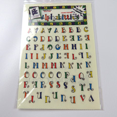 Lot of 5 sheets of alphabet letters and numbers for crafts, scrapbooking
