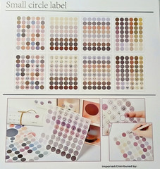 8 Sheets Round Dot Emoji Small Circle Label Coloured Sticky Labels