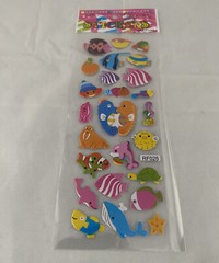 5 Different Sheets 3D Puffy Sea Creatures Stickers Bulk Stickers for Kids