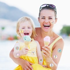 Vibrant Ice Cream Sticker Roll Set – 1000 Fun, Repositionable Vinyl Stickers
