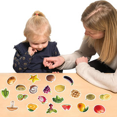Food Stickers for Kids, 110Pcs Realistic Fruit Vegetable Classroom Decals
