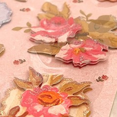 Brenda Walton Florals Scrapbook Stickers Lot – K&Co – Retired – 8 pc Kit