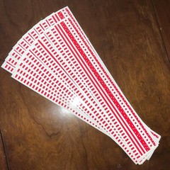 20 Mrs Grossmans Basic Red & White Border Stickers Lines Dots Dashes Frames