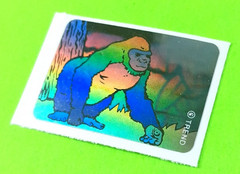 Vintage Trend Gorilla Holographic 3D Sticker *RARE* 1 1/4″ x 7/8″