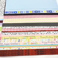 Scrapbook Paper Lot 12×12 DCWV & Paper Pizazz Pattern 50 Sheets A