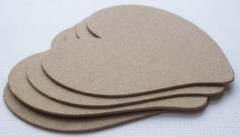 {5} CRUSH HEARTS – Raw Bare Unfinished Chipboard Die Cuts Embellishments