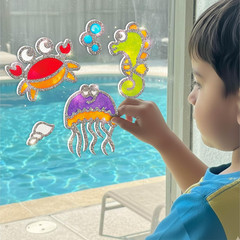 DIY Jelly Stickers – Ocean | 3D Gel Stickers Craft Kit for Kids | Window, Bottle