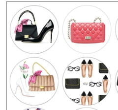 Fashion Handbag Shoes Sticker Sheets Handmade Envelope Gift Scrapbook Stickers