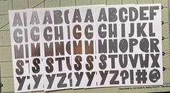 450Pcs Letter Stickers – 15 Sheets Uppercase Alphabet 1” Black, Gold & Silver