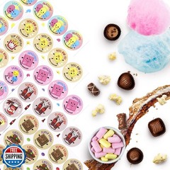 VKPI Scratch and Sniff Stickers, 864 Pieces Fruits and Foods Smelly Stickers,