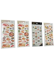 Japanese Food Stickers Set Sushi Onigiri Kawaii Planner Scrapbook 4pcs
