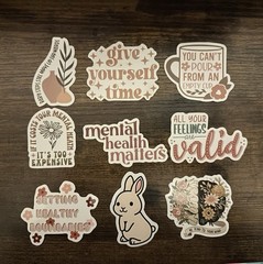Lot of 15 Positive Affirmation Stickers Smile Happy Mental Health Matters