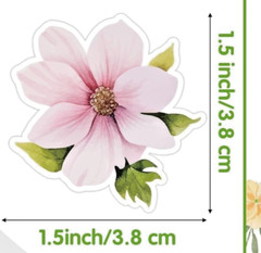 🌸FLOWER BIRD STICKERS Tropical floral daisy leaves hummingbird bluebird bunting