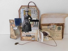 Junk Journal Add-on Inserts Envelope & Tag Set Vtg Style Tim Holtz Dolls Set E