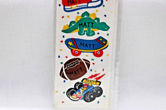 Vintage MATT Stickers RUSS Personally Yours car skateboard football NOS Rare NE