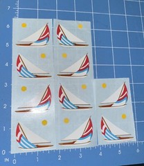 Mrs. Grossman’s SAILBOAT Stickers 10 Squares 1993 Retired