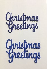 Christmas Greetings Die Cut Embellishments 6 Pcs 1-1/4” x 2” Scrapbook Cards