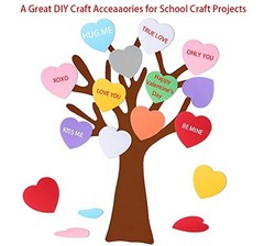 72 Pcs Heart Cutouts – 6 Inch Heart Shaped Cards – Assorted Color for Valenti…