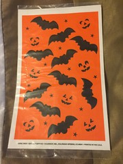VINTAGE HALLOWEEN CURRENT BATS & PUMPKINS STICKERS 4 SHEETS NOS!