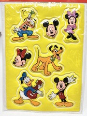 Lot 3 Packages Of Vintage Puffy Stickers Disney Mickey Goofy Pluto & Easter Read
