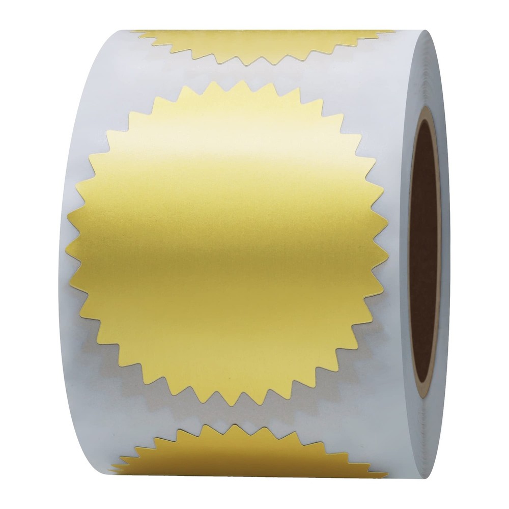 Hybsk 300Pcs Notary Seals 2 Inch Embossing Stickers Gold Metallic Certificate Se