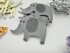 Safari Animal Foam Craft Stickers 40pcs Giraffe Zebra Elephant Hippo Leopard Lot